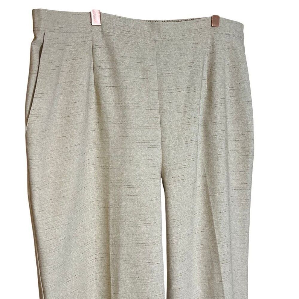 Alfred Dunner Studio Classic Fit Pull On Straight Leg Dress Pants Beige Size 18W - Picture 3 of 8